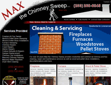 Tablet Screenshot of maxthechimneysweep.com